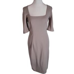 Les Copains‎ Size 40 US M Pastel Purple Square Neck Bodycon Jersey Stretch Dress